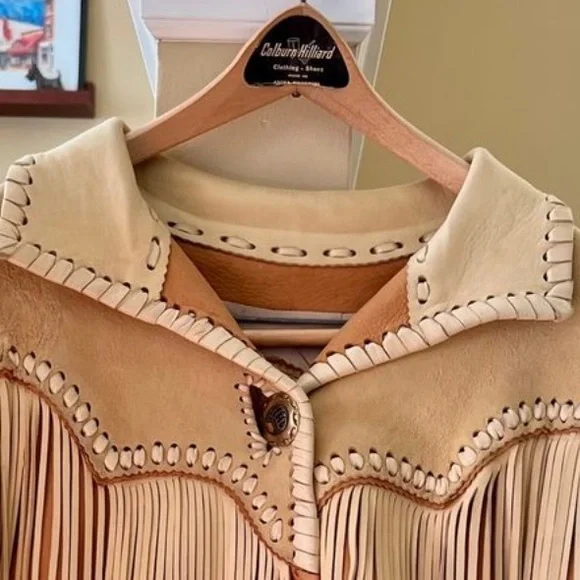 Rare Fort Grizzly handmade leather fringe jacket beaded horsehair RTL 1100 S EUC - Picture 6 of 8